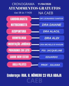 Programação CAEB 11 de abril