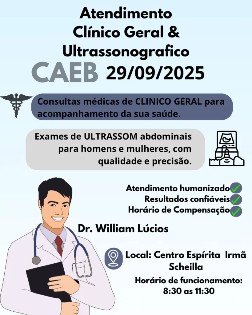 Atendimento Gratuito dia 29 de agosto na CAEB