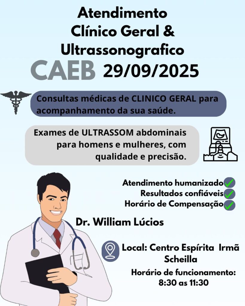Atendimento Gratuito dia 29 de agosto na CAEB
